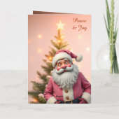 Whimsy Santa Claus Paper Christmas Karte (Rückseite)