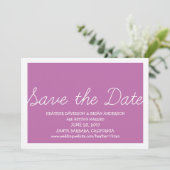 Whimsy Save the Date einladen, Fuchsia (Stehend Vorderseite)