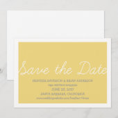 Whimsy Save the Date einladen, gelb Einladung (Vorne/Hinten)