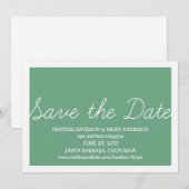 Whimsy Save the Date einladen, grün Einladung (Vorne/Hinten)