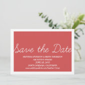 Whimsy Save the Date einladen, rot Einladung (Stehend Vorderseite)