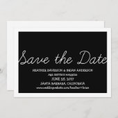 Whimsy Save the Date einladen, schwarz Einladung (Vorne/Hinten)