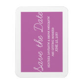 Whimsy Save the Date Magnet, Fuchsia Magnet (Vertikal)