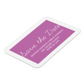 Whimsy Save the Date Magnet, Fuchsia Magnet (Linke Seite)