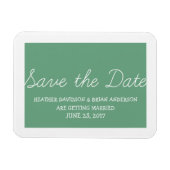 Whimsy Save the Date Magnet, Green Magnet (Horizontal)