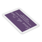 Whimsy Save the Date Magnet, Lila Magnet (Rechte Seite)