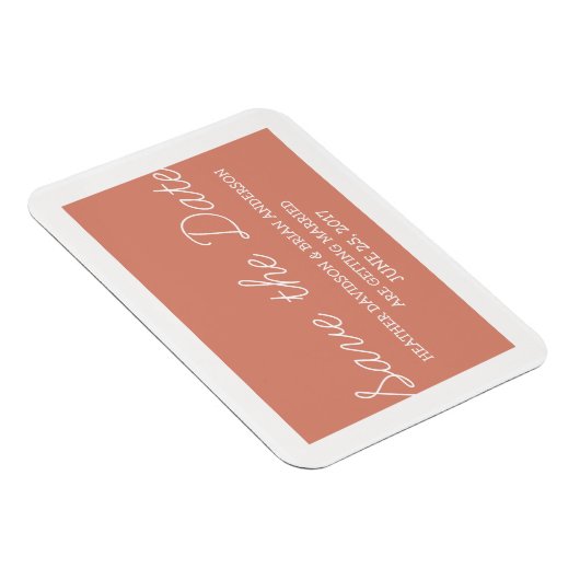 Whimsy Save the Date Magnet, Orange Magnet (Rechte Seite)
