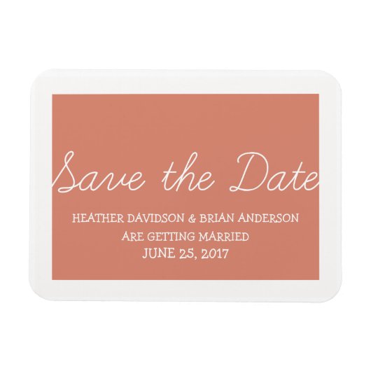 Whimsy Save the Date Magnet, Orange Magnet (Horizontal)