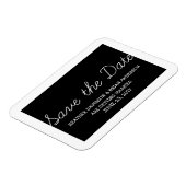 Whimsy Save the Date Magnet, Schwarz Magnet (Linke Seite)