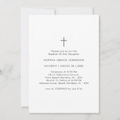 Whimsy Script Black & White Geschlecht neutrale Ta Einladung (Rückseite)