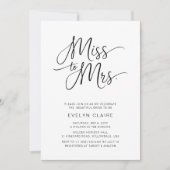 Whimsy Script Miss an Brautparty Budget Einladung (Vorderseite)