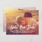 Whimsy Script | Save the Date Postkarte (Vorne/Hinten)