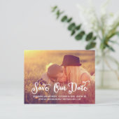 Whimsy Script | Save the Date Postkarte (Stehend Vorderseite)