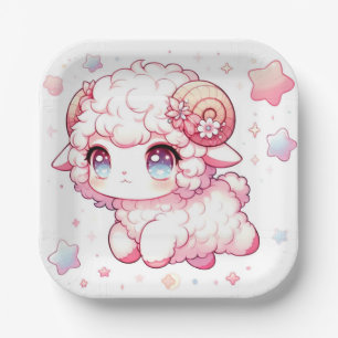 Whimsy Sheep Baby Dusche Pappteller