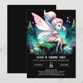 Whimsy Simple Fairy Birthday Einladung (Vorne/Hinten)