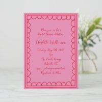 Whimsy-Skript Rosa-Doodle-Border-Brautparty