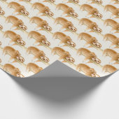 Whimsy sloth und niedliche Babyfarbe Geschenkpapier (Ecke)