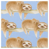 Whimsy sloth und niedliche Babyfarbe Stoff (Nahaufnahme)