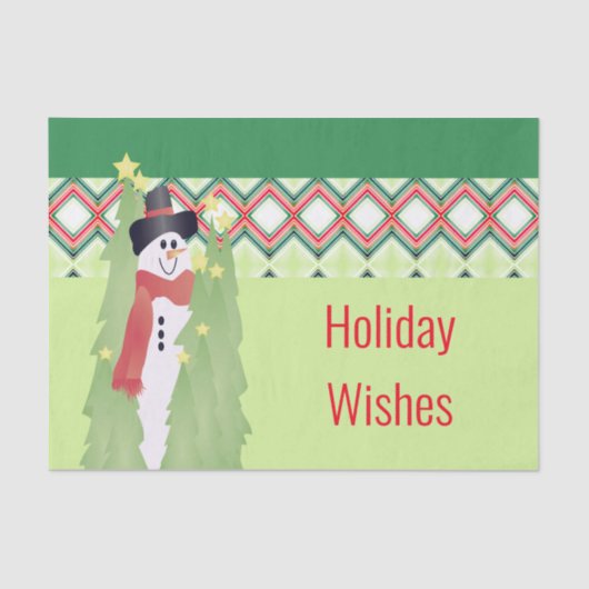 Whimsy Snowman Accented Seidenpapier (Vorderseite)
