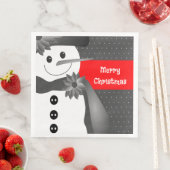 Whimsy Snowman Frohe Weihnachten Serviette (Beispiel)