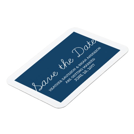 Whimsy speichern Sie das Date Magnet, blau Magnet (Linke Seite)