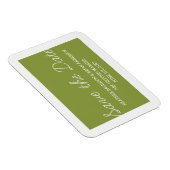 Whimsy speichern Sie das Date Magnet, Olive Green Magnet (Rechte Seite)