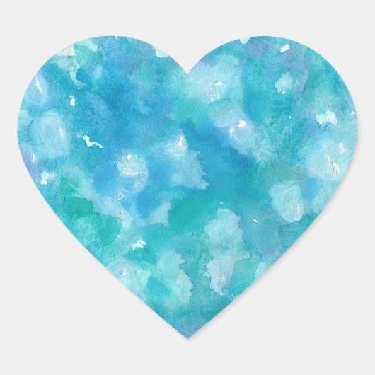 Whimsy spielt Wasserfarbe in Stickern Herz-Aufkleber (Vorderseite)