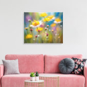 Whimsy Summer Wildblumen Leinwanddruck (Insitu (Wohnzimmer))
