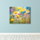 Whimsy Summer Wildblumen Leinwanddruck (Insitu (Holzboden))