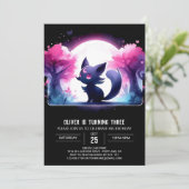 Whimsy Sweet Cat Geburtstag Einladung (Stehend Vorderseite)