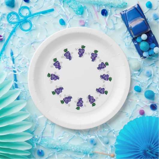 Whimsy Trauben Traubenfrucht Pappteller (Party)