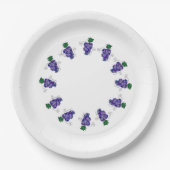 Whimsy Trauben Traubenfrucht Pappteller (Vorderseite)