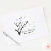 Whimsy Tree and Bird - Snowflakes Sticker (Umschlag)