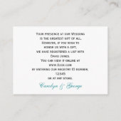 whimsy tree blue lovebirds Gift Registry Cards Begleitkarte (Rückseite)