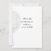 whimsy tree blue lovebirds Mod Hochzeit Vielen Dan Dankeskarte (Rückseite)