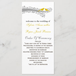 Whimsy tree Gelb Liebhaber Hochzeitsprogramm Programm