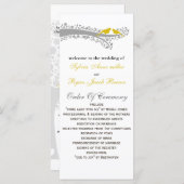 Whimsy tree Gelb Liebhaber Hochzeitsprogramm Programm (Vorne/Hinten)