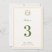 Whimsy Tropical Palm Tree Tischnummer Zeichen (Vorderseite)