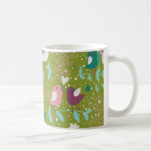 Whimsy Tweety Vögel auf Reben Kaffeetasse (Rechts)