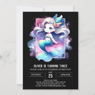 Whimsy Under Sea Mermaid Geburtstag Einladung