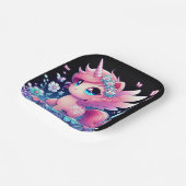 Whimsy Unicorn Babydusche Pappteller (Gewinkelt)