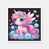 Whimsy Unicorn Babydusche Serviette (Vorderseite)