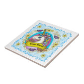 Whimsy Unicorn Fliese (Seite)