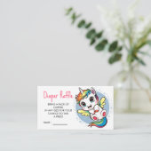 Whimsy Unicorn Kinderdusche Begleitkarte (Stehend Vorderseite)