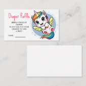 Whimsy Unicorn Kinderdusche Begleitkarte (Vorne/Hinten)