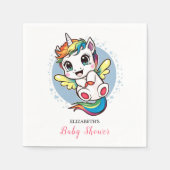 Whimsy Unicorn Kinderdusche Serviette (Vorderseite)