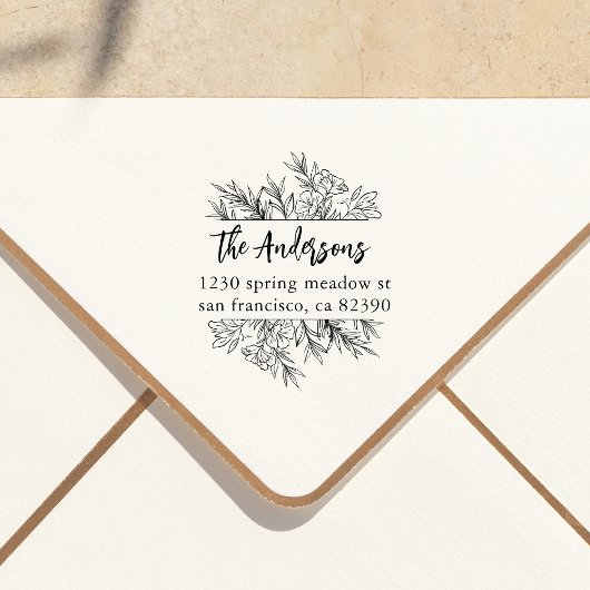 Whimsy Verlasse botanische Familienname-Rücksendea Permastempel