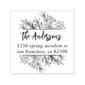 Whimsy Verlasse botanische Familienname-Rücksendea Permastempel (Design)