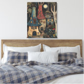 Whimsy-verzauberter Wald Leinwanddruck (Insitu (Schlafzimmer))