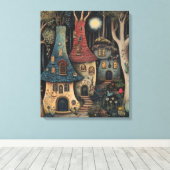 Whimsy-verzauberter Wald Leinwanddruck (Insitu (Holzboden))